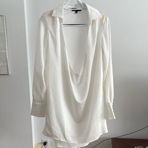 Love Culture Cream Drape Neck Blouse